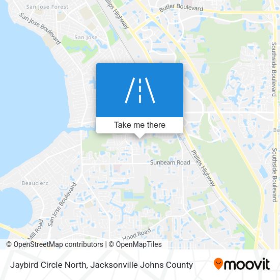 Jaybird Circle North map