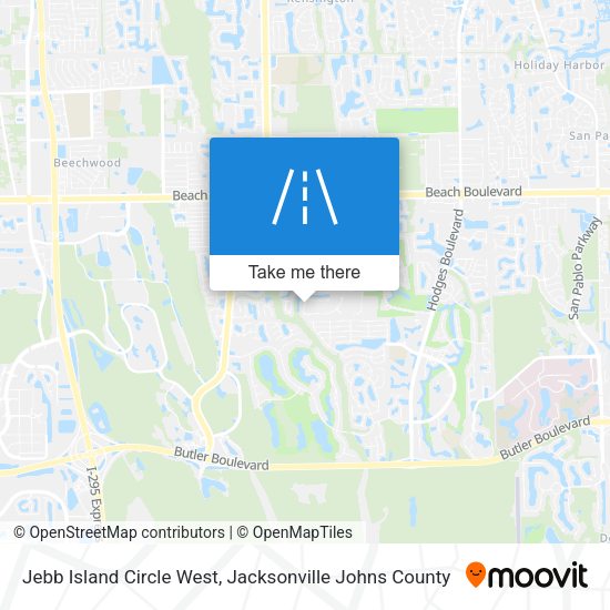 Jebb Island Circle West map