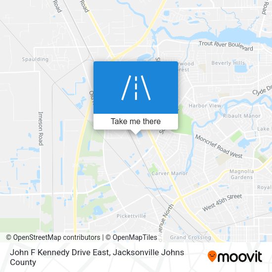 John F Kennedy Drive East map