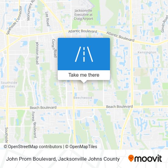 Mapa de John Prom Boulevard