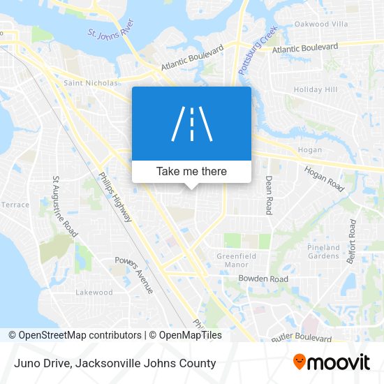 Juno Drive map