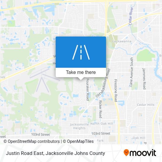 Justin Road East map
