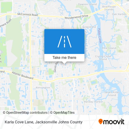 Karla Cove Lane map