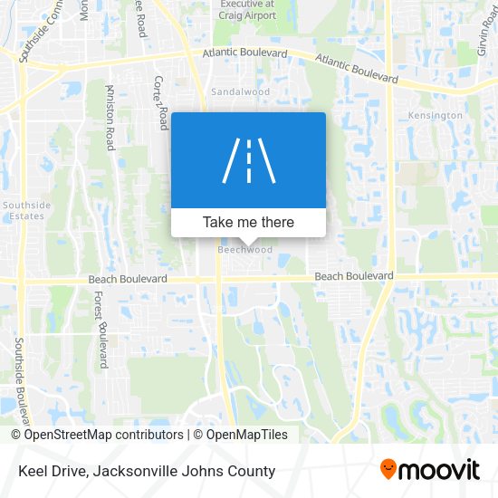 Keel Drive map