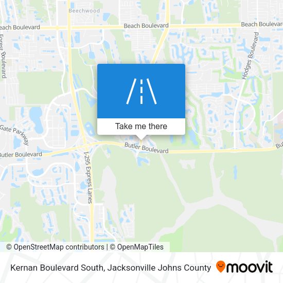 Kernan Boulevard South map