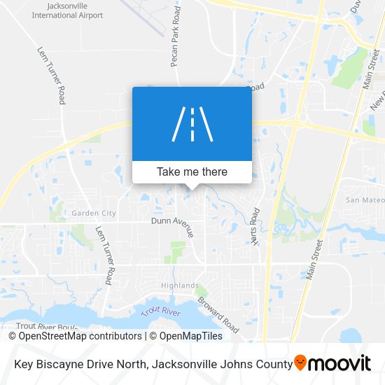 Key Biscayne Drive North map