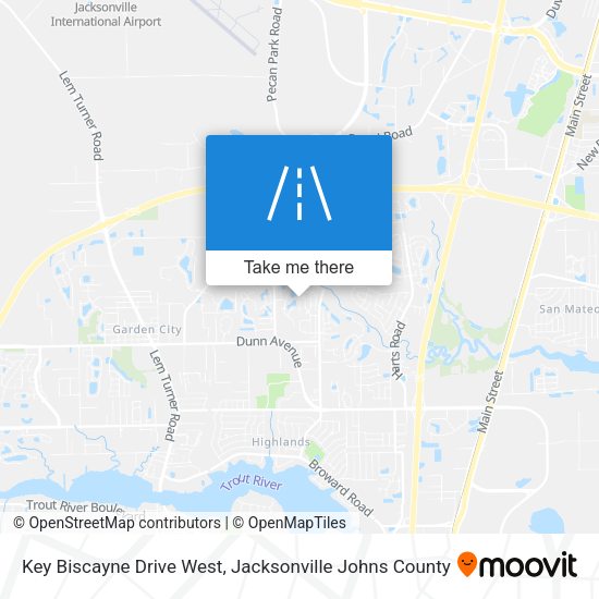 Key Biscayne Drive West map