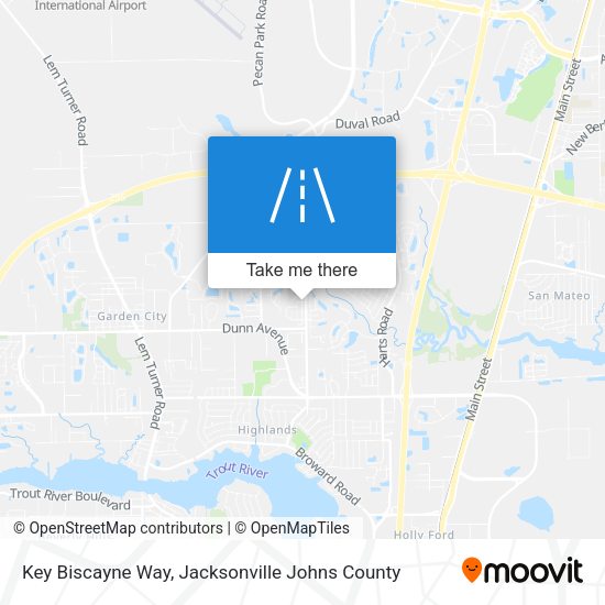 Key Biscayne Way map