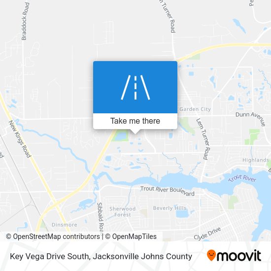 Key Vega Drive South map
