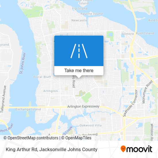 King Arthur Rd map