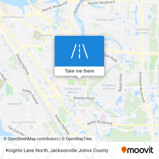 Knights Lane North map
