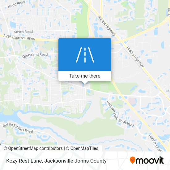 Kozy Rest Lane map