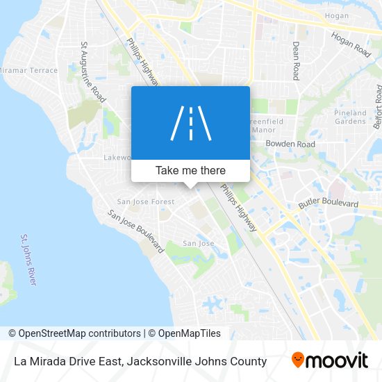 La Mirada Drive East map