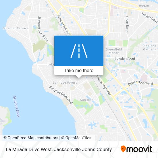 La Mirada Drive West map