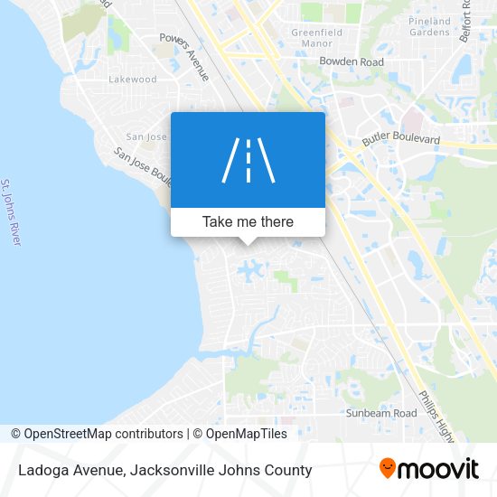 Mapa de Ladoga Avenue