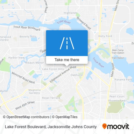 Lake Forest Boulevard map