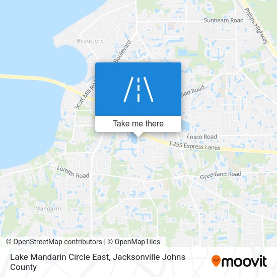 Lake Mandarin Circle East map