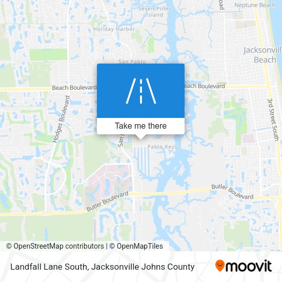 Landfall Lane South map