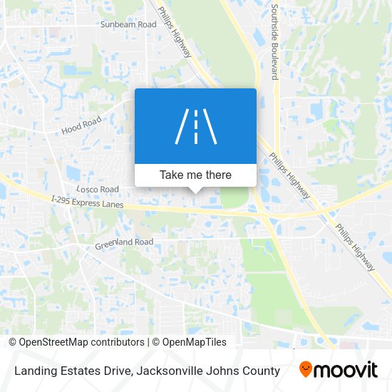 Landing Estates Drive map