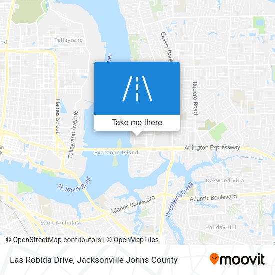 Las Robida Drive map