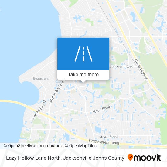 Lazy Hollow Lane North map