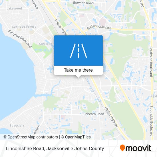 Lincolnshire Road map