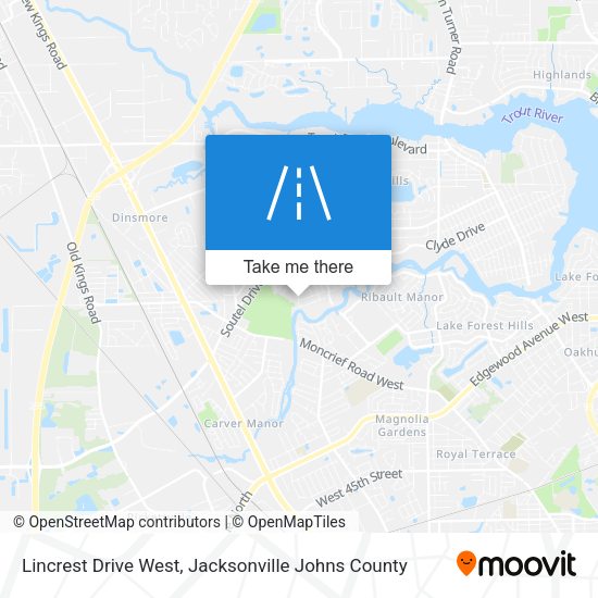 Lincrest Drive West map