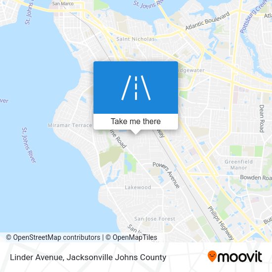 Linder Avenue map