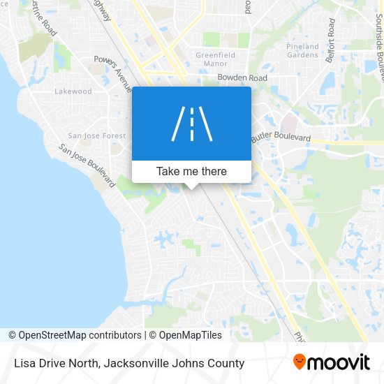 Mapa de Lisa Drive North