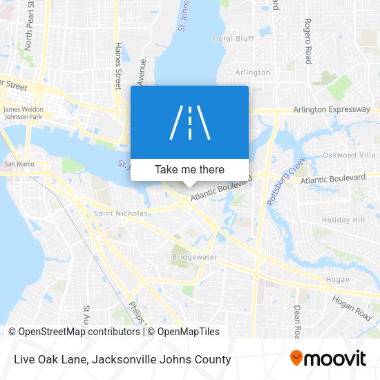 Live Oak Lane map