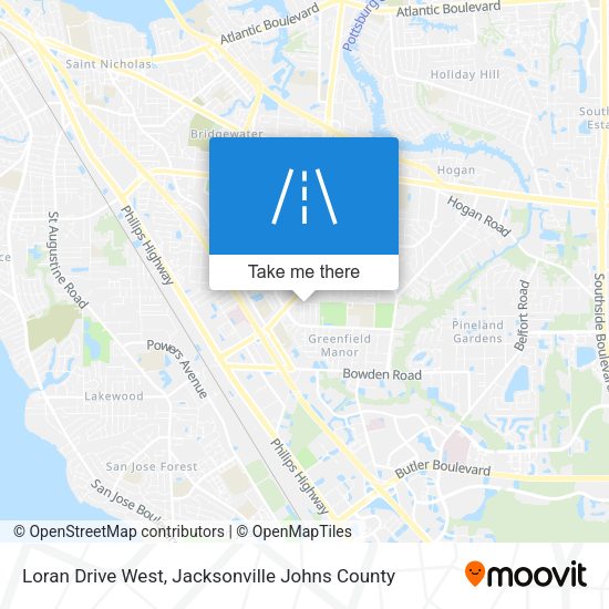 Loran Drive West map