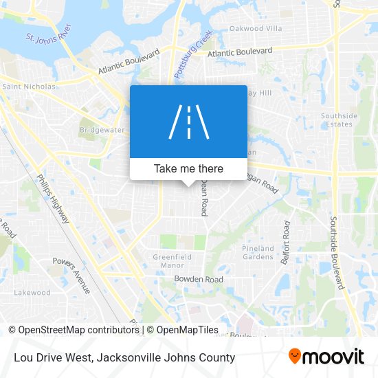 Lou Drive West map