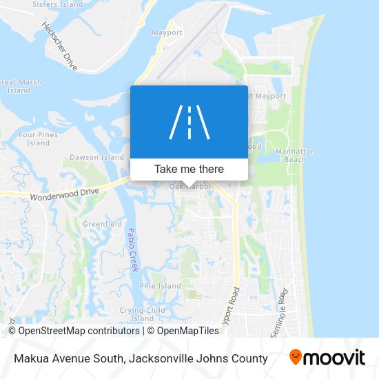 Makua Avenue South map