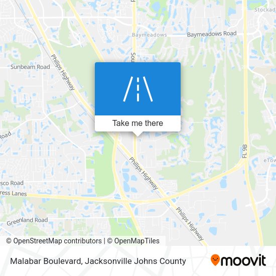 Malabar Boulevard map