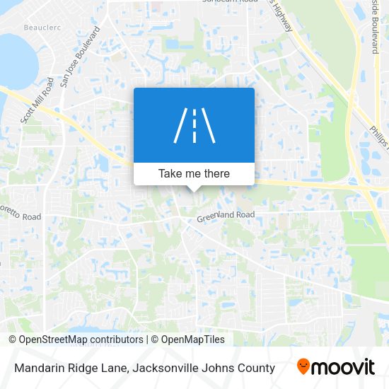 Mandarin Ridge Lane map
