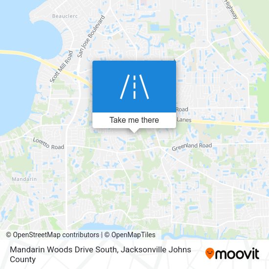 Mapa de Mandarin Woods Drive South
