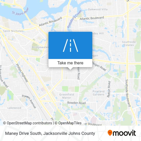 Mapa de Maney Drive South