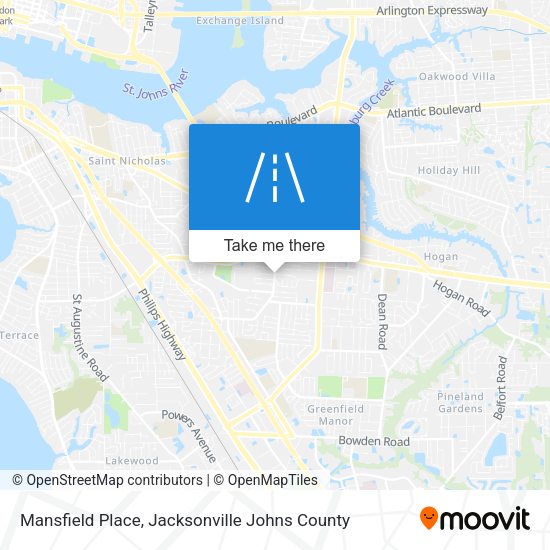 Mansfield Place map