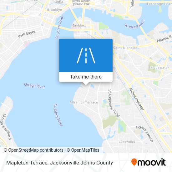 Mapleton Terrace map