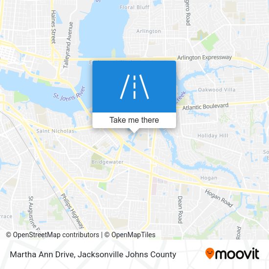 Martha Ann Drive map
