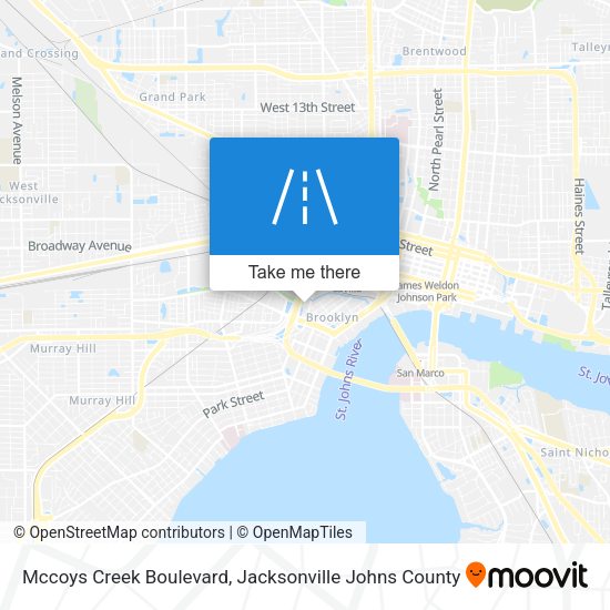 Mccoys Creek Boulevard map