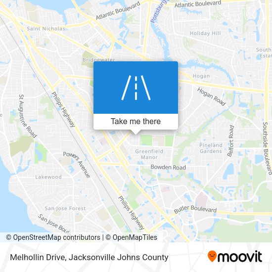 Melhollin Drive map