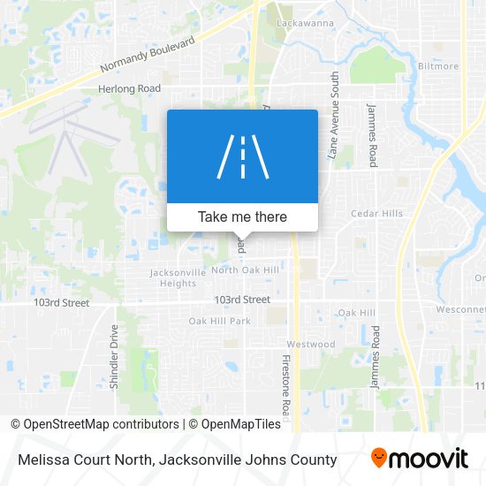 Mapa de Melissa Court North