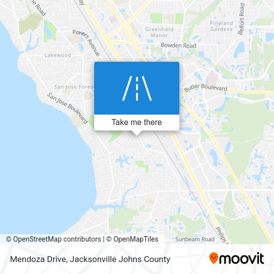 Mapa de Mendoza Drive