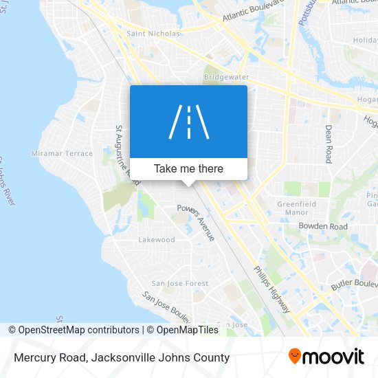 Mapa de Mercury Road