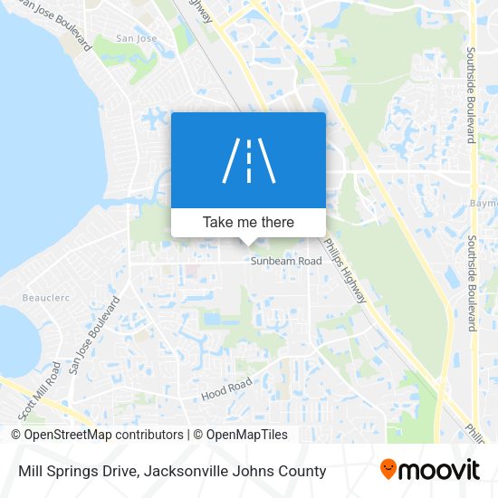 Mill Springs Drive map