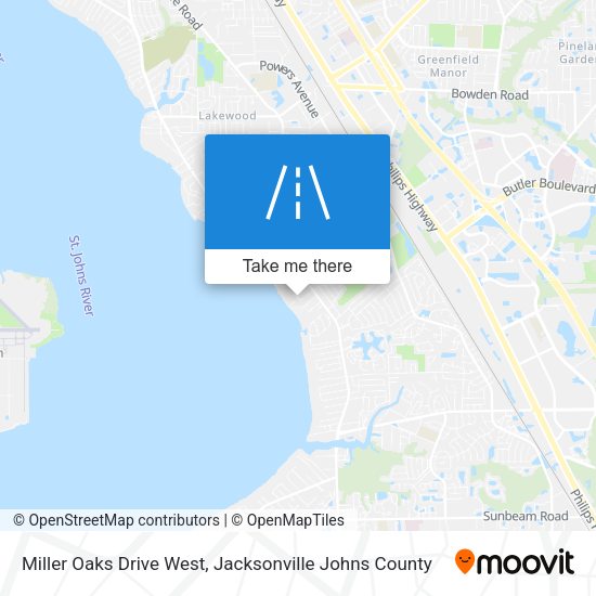 Miller Oaks Drive West map