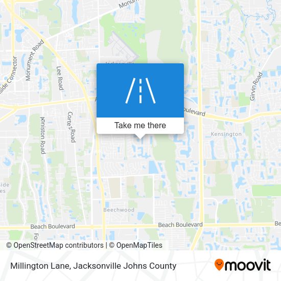 Millington Lane map