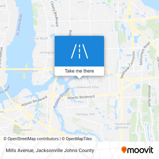Mills Avenue map