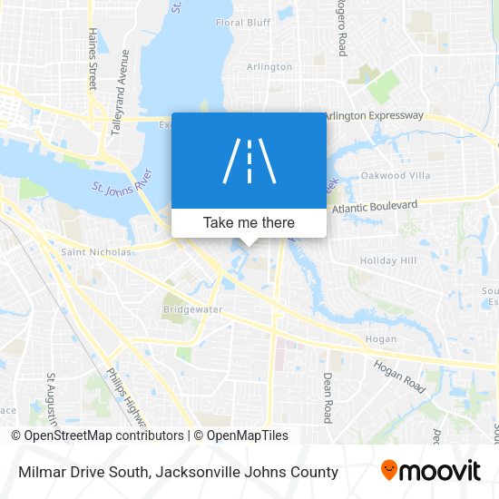 Milmar Drive South map